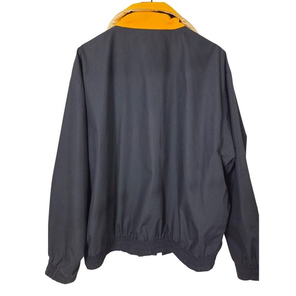 Members Only Jacket Mens L Full Zip Lightweight Navy Blue Yellow Casual - Picture 2 of 5